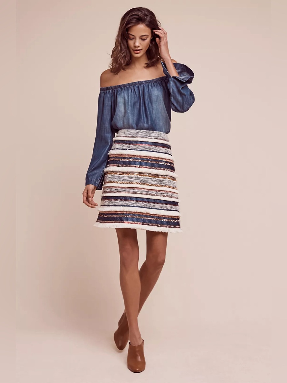 Anthropologie - Moulinette Soeurs - ERINE Beaded Mini Skirt - size 10